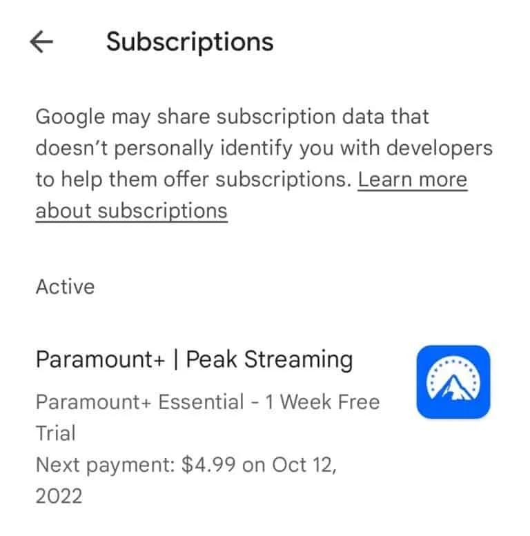 Cancel Paramount+ Subscription On Android