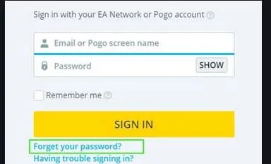 How to Reset Club Pogo account Password